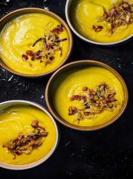 Leek, potato & pancetta soup