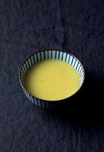 Leek, potato & roasted garlic [soup]