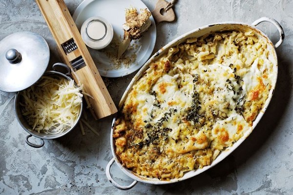 Leek, potato and horseradish mac 'n' cheese