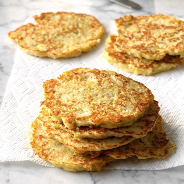 Leek potato pancakes