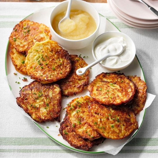 Leek potato pancakes