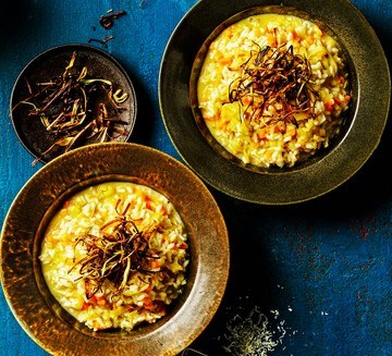 Leek risotto