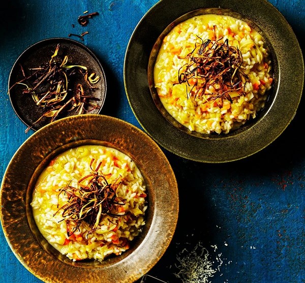 Leek risotto