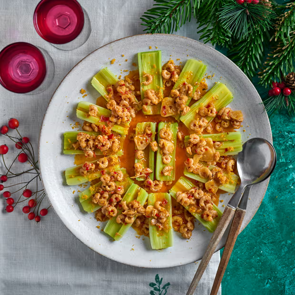 Leeks, brown shrimp and chilli butter