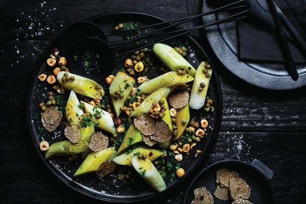Leeks, hazelnut, brown butter, black truffle