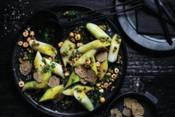 Leeks, hazelnut, brown butter, black truffle