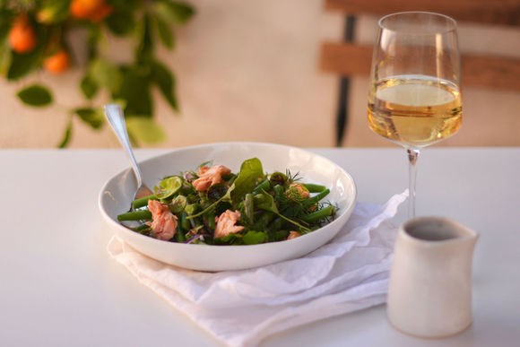 Left over baked salmon salad