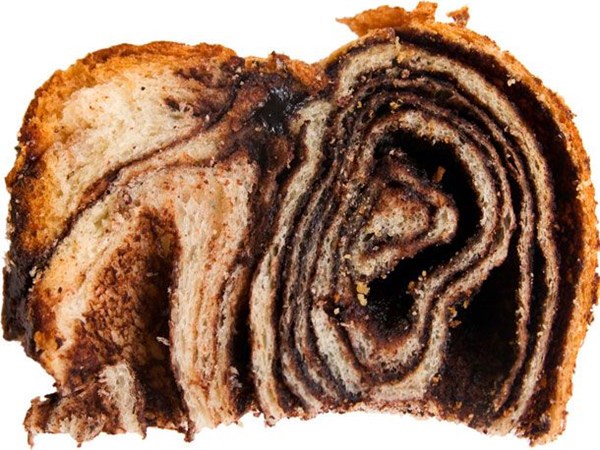 Leftover-babka bread pudding