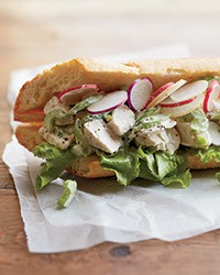 Leftover blue cheese chicken salad sandwich