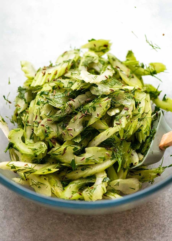 Leftover celery salad