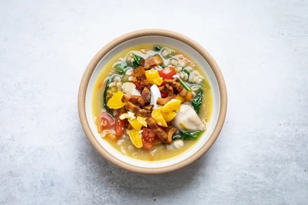 Leftover chicken soup