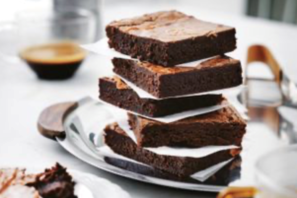Leftover coffee grounds brownie