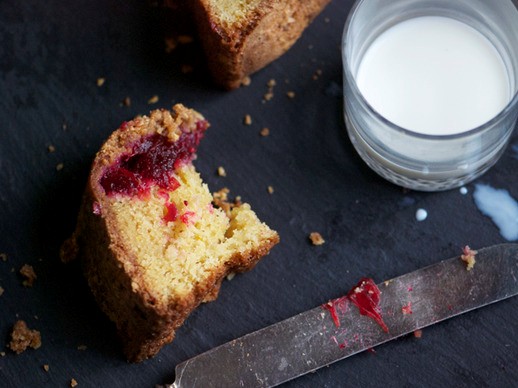 Leftover cranberry sauce cake
