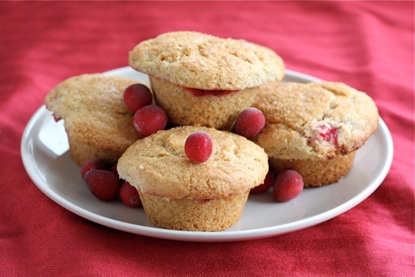 Leftover cranberry sauce muffins