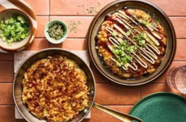 Leftover ham and vegie okonomiyaki