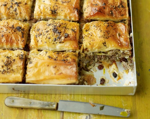 Leftover lamb pie