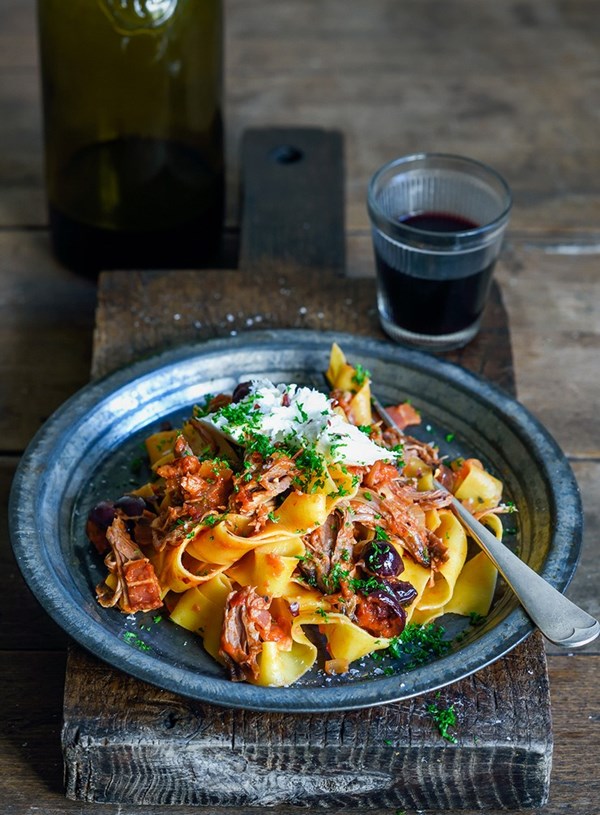 Leftover lamb ragu