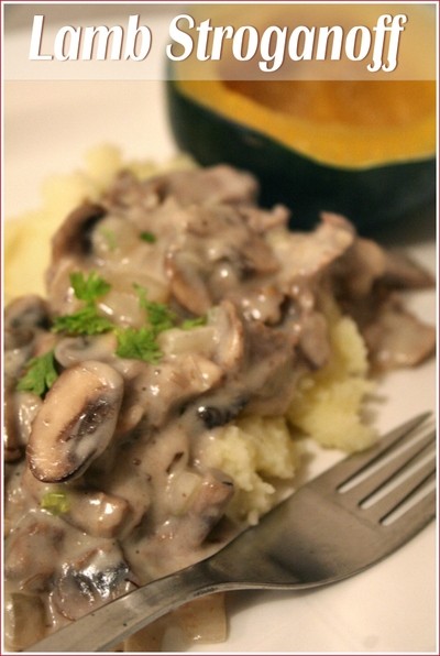 Leftover lamb Stroganoff