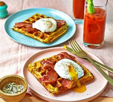 Leftover mashed potato waffles