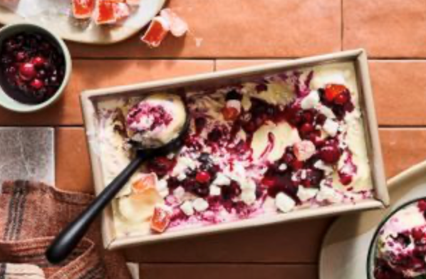 Leftover Pavlova Turkish Delight ice cream