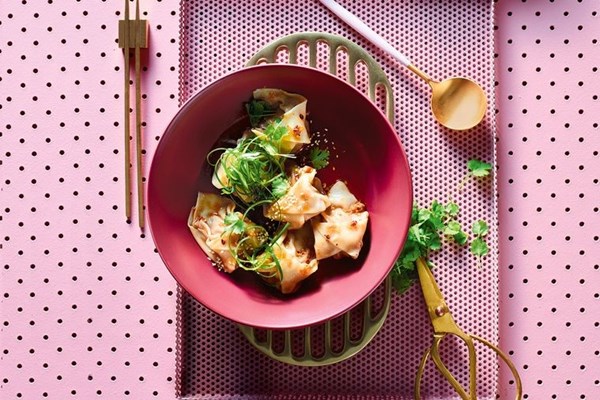Leftover prawn & ham dumplings