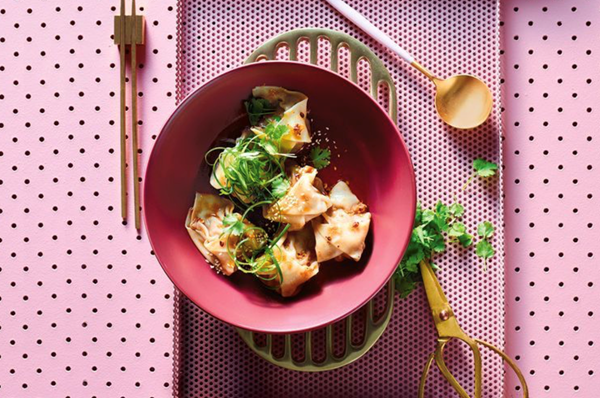 Leftover prawn and ham dumplings
