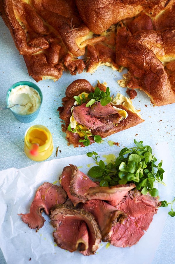 Leftover roast beef Yorkshire buns