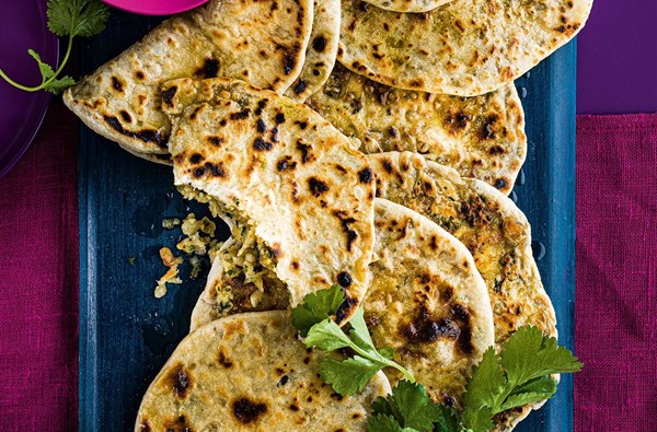 Leftover roast potato parathas