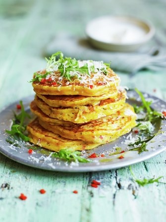 Leftover squash pancakes
