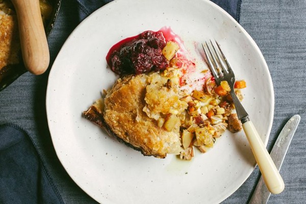Leftover turkey pot pie