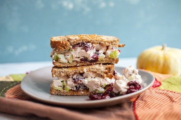 Leftover turkey salad sandwiches