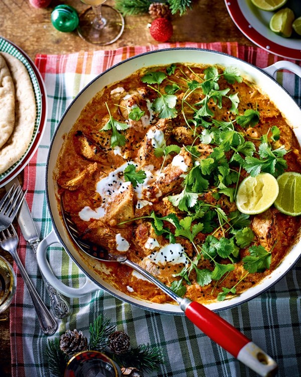 Leftover-turkey tikka masala