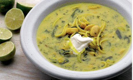 Legume noodle soup