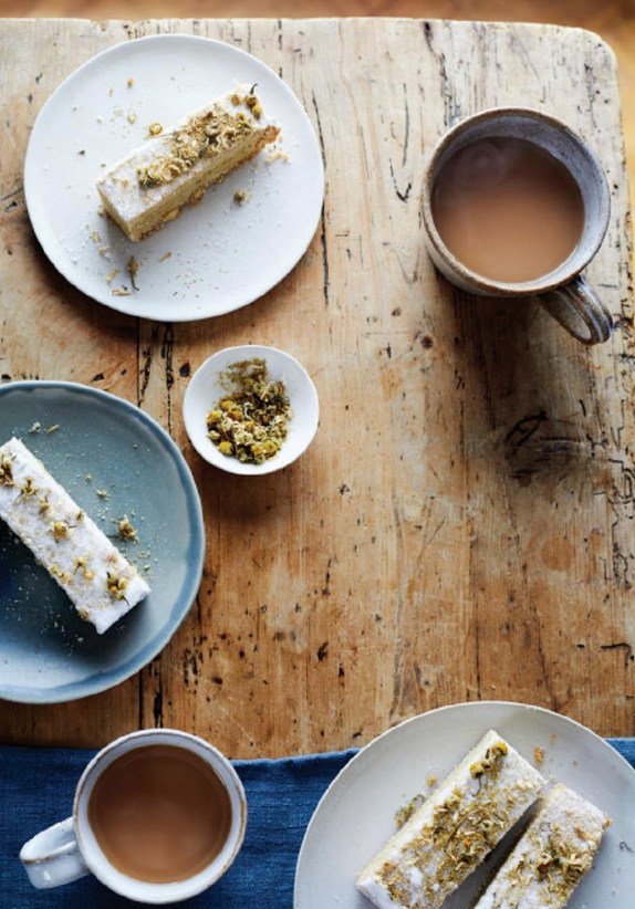 Lemon & chamomile shortbread
