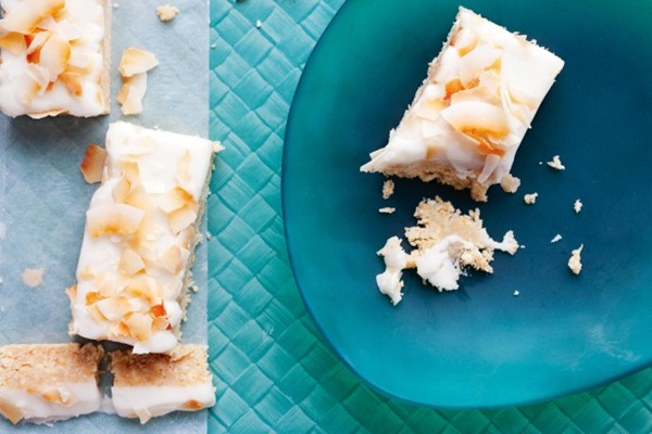 Lemon & coconut slice