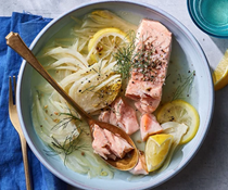 Lemon & fennel poached salmon
