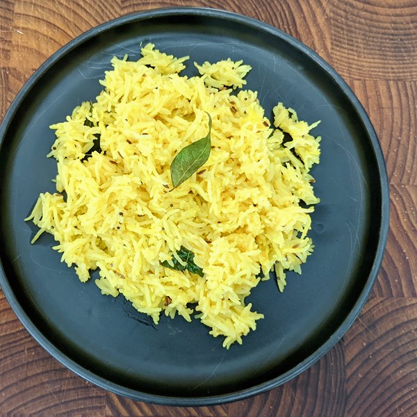 Lemon & ginger rice (Nimbu adrak pilau)