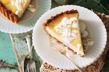 Lemon & honey Anzac tart