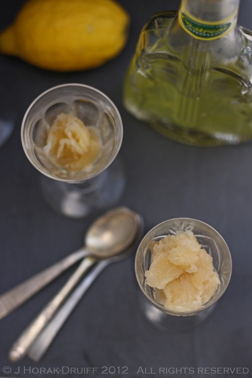 Lemon & limoncello granita