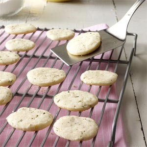 Lemon & rosemary shortbread cookies