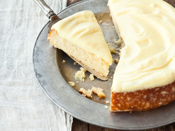 Lemon and almond streamliner cake (Bake the Book)