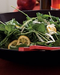 Lemon and arugula salad with Parmesan cheese