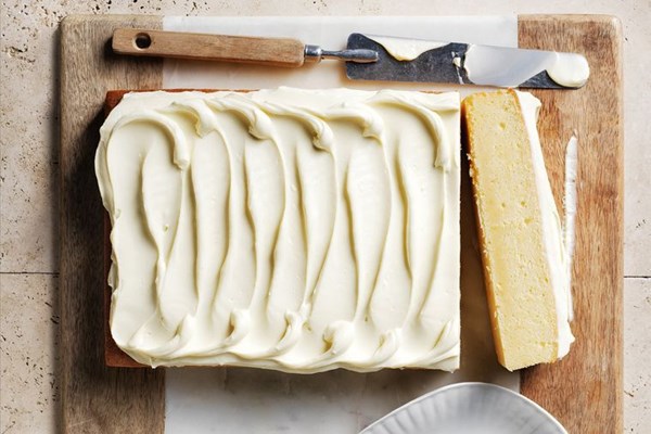 Lemon and buttermilk mud cake with cream cheese icing