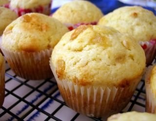 Lemon and candied ginger muffins