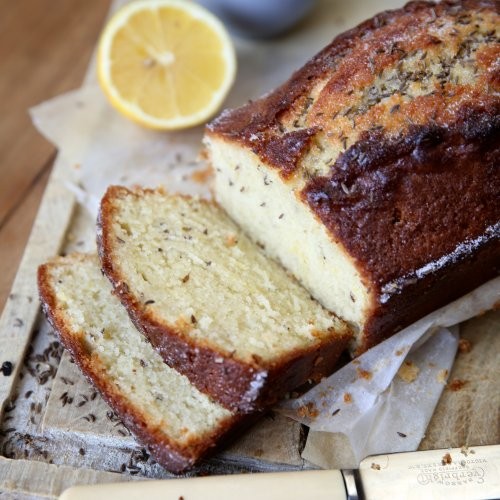 Lemon and caraway drizzle cake