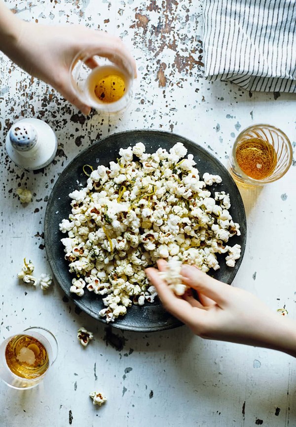 Lemon and dill popcorn
