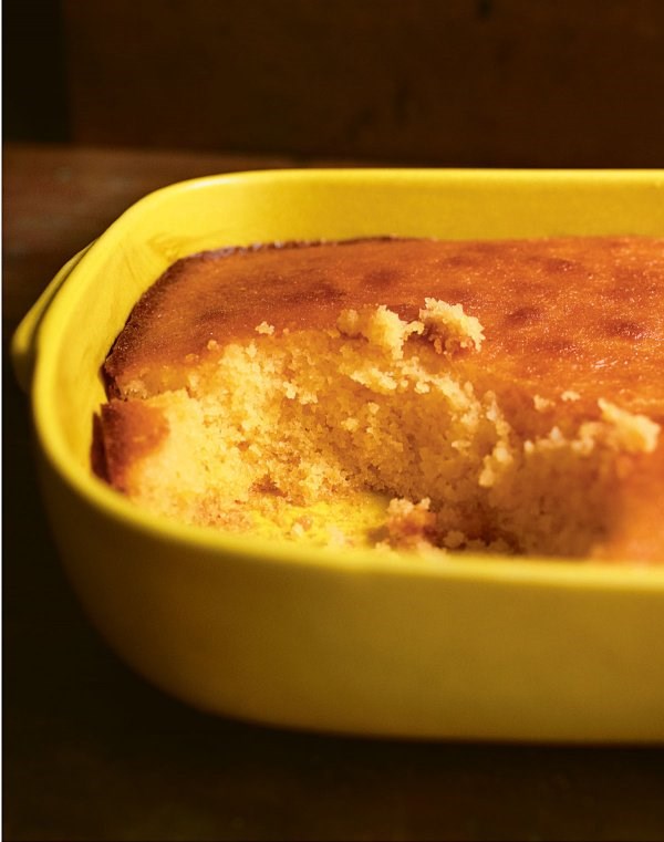Lemon and elderflower pudding cake