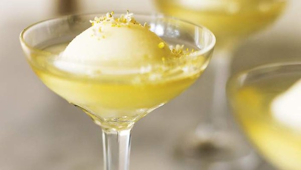 Lemon and elderflower sorbet