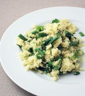 Lemon and French bean couscous