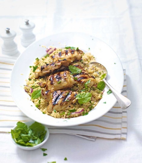 Lemon and garlic chicken with couscous